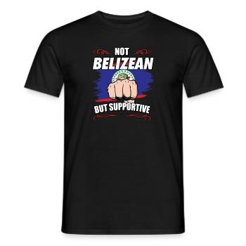 Pas bélizien mais touristique de voyage de soutien - T-shirt homme - noir - Devant - AI Model Male 178 light (178cm)