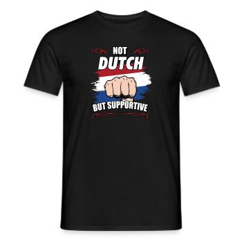 Not Dutch But Supportive Travel Tourist Dutch - Männer T-Shirt - Schwarz - Vorne - AI Model Male 178 light (178cm)