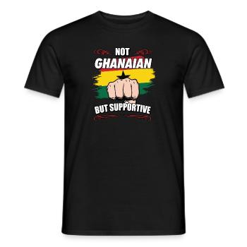 Pas ghanéen, mais un touriste de voyage solidaire - T-shirt homme - noir - Devant - AI Model Male 178 light (178cm)