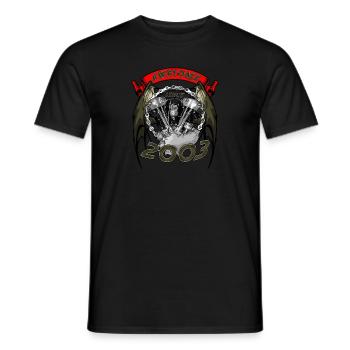 Génial depuis 2003, anniversaire du motard - T-shirt homme - noir - Devant - AI Model Male 178 light (178cm)