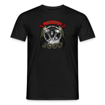 Awesome since 2000, Biker Geburtstag - Männer T-Shirt - Schwarz - Vorne - AI Model Male 178 light (178cm)