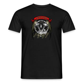 Awesome since 1997, Biker Geburtstag - Männer T-Shirt - Schwarz - Vorne - AI Model Male 178 light (178cm)