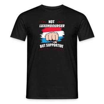 Pas luxembourgeois mais un touriste de voyage favorable - T-shirt homme - noir - Devant - AI Model Male 178 light (178cm)