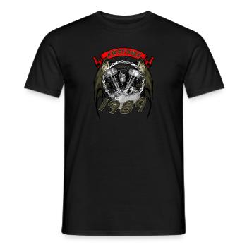 Génial depuis 1989, anniversaire du motard - T-shirt homme - noir - Devant - AI Model Male 178 light (178cm)