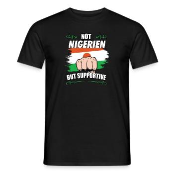 Pas le Nigeria mais un touriste de voyage de soutien - T-shirt homme - noir - Devant - AI Model Male 178 light (178cm)