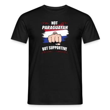 Pas paraguayen mais touristique de voyage de soutien - T-shirt homme - noir - Devant - AI Model Male 178 light (178cm)