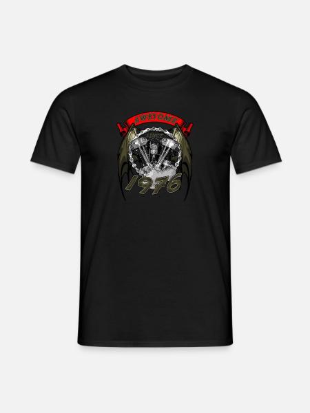 Awesome since 1976, biker's birthday - Men's T-Shirt - black