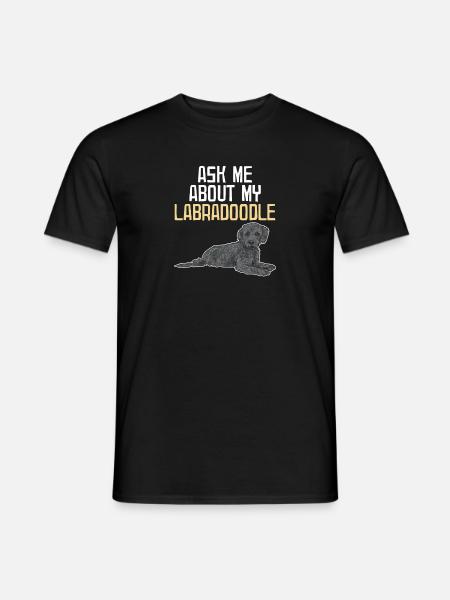 Labradoodle Hund - MĂ€nner T-Shirt - Schwarz