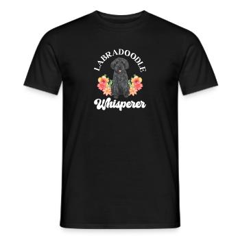 Labradoodle Dog - Men's T-Shirt - black - Front - AI Model Male 178 light (178cm)