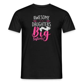 Awesome Daughters Get Promoted To Sister Family - Men's T-Shirt - black - Front - AI Model Male 178 light (178cm)