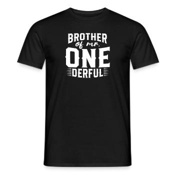 Frère De M. Un Derful Anniversaire Partenaire Look - T-shirt homme - noir - Devant - AI Model Male 178 light (178cm)