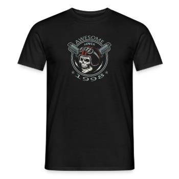 Awesome since 1998, Biker Geburtstag - Männer T-Shirt - Schwarz - Vorne - AI Model Male 178 light (178cm)
