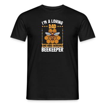 Imker bin vater und imker bienenzüchter - Männer T-Shirt - Schwarz - Vorne - AI Model Male 178 light (178cm)