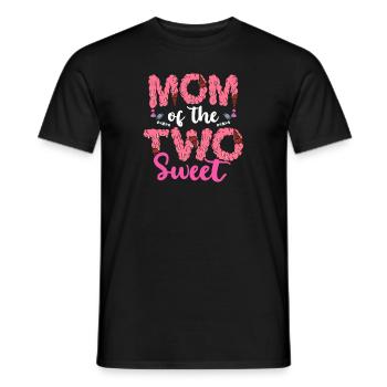 Mom Of The Two Sweet Proud Mother Mama - Men's T-Shirt - black - Front - AI Model Male 178 light (178cm)