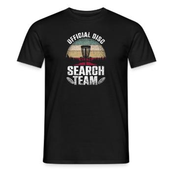 Équipe officielle de recherche de disques Disc Golf Course Frisbee - T-shirt homme - noir - Devant - AI Model Male 178 light (178cm)