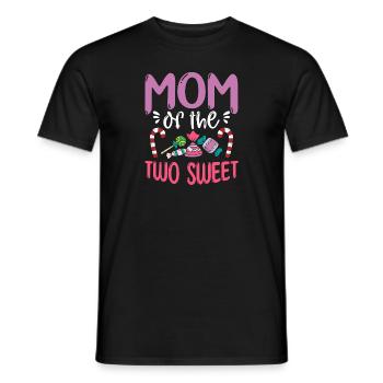 Mom Of The Two Sweet Proud Mother Mama - Men's T-Shirt - black - Front - AI Model Male 178 light (178cm)