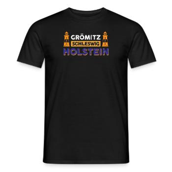 Grömitz Schleswig-holstein - Männer T-Shirt - Schwarz - Vorne - AI Model Male 178 light (178cm)