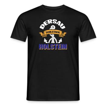 Dersauer Schleswig-holstein - Männer T-Shirt - Schwarz - Vorne - AI Model Male 178 light (178cm)