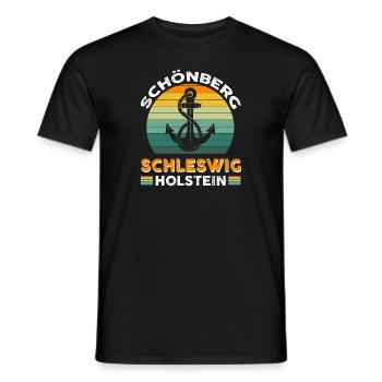 Schönberg Schleswig-holstein - Männer T-Shirt - Schwarz - Vorne - AI Model Male 178 light (178cm)