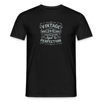 Limited Edition 2010 Vintage. Aged to Perfection - Men's T-Shirt - black - Front - AI Model Male 178 light (178cm)