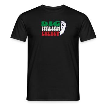 Big italian Energy Shirt, Funny Italian Shirt for - Men's T-Shirt - black - Front - AI Model Male 178 light (178cm)
