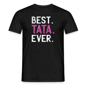 Meilleur cadeau Tata pour tante Tante Français citation - T-shirt homme - noir - Devant - AI Model Male 178 light (178cm)