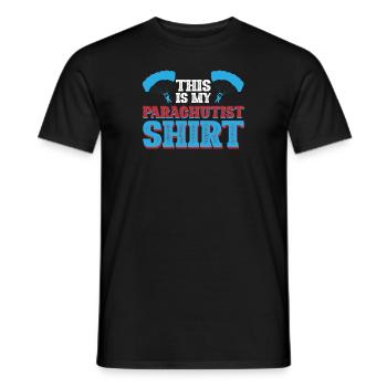 Voici ma chemise de parachutiste - T-shirt homme - noir - Devant - AI Model Male 178 light (178cm)