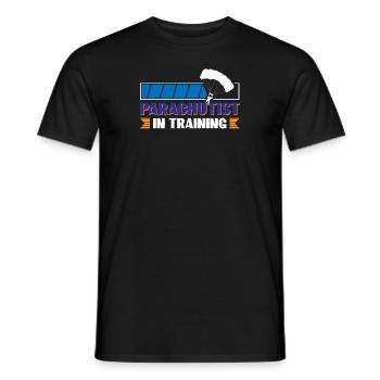Parachutist In Training - Men's T-Shirt - black - Front - AI Model Male 178 light (178cm)