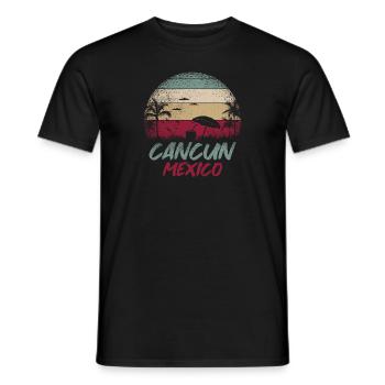 Cancun Mexique Yucatan vacances voyage de vacances - T-shirt homme - noir - Devant - AI Model Male 178 light (178cm)