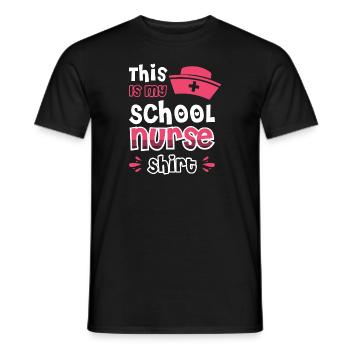 Das ist mein Schulkrankenschwester-Shirt - Männer T-Shirt - Schwarz - Vorne - AI Model Male 178 light (178cm)