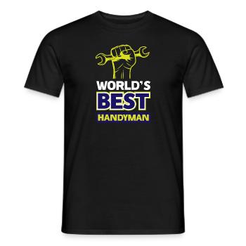 Der beste Handwerker der Welt - Männer T-Shirt - Schwarz - Vorne - AI Model Male 178 light (178cm)