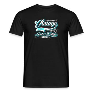 Edition Limitée Millésime 2008 - T-shirt homme - noir - Devant - AI Model Male 178 light (178cm)