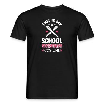 Das ist mein Schulsekretär Kostüm - Männer T-Shirt - Schwarz - Vorne - AI Model Male 178 light (178cm)