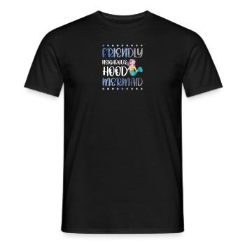 Friendly Neighbourhood Mermaid - Men's T-Shirt - black - Front - AI Model Male 178 light (178cm)
