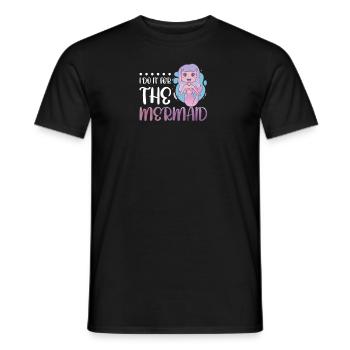 Je le fais pour la sirène - T-shirt homme - noir - Devant - AI Model Male 178 light (178cm)