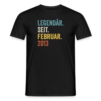 10 ans de légende depuis février 2013 10e anniversaire - T-shirt homme - noir - Devant - AI Model Male 178 light (178cm)