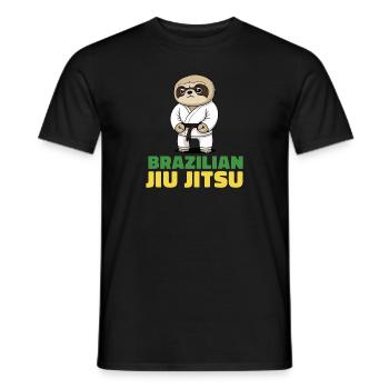 Brazilian Jiu Jitsu und Grappling Faultier - Männer T-Shirt - Schwarz - Vorne - AI Model Male 178 light (178cm)