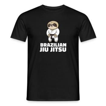 Faultier Brazilian Jiu Jitsu und Grappling - Männer T-Shirt - Schwarz - Vorne - AI Model Male 178 light (178cm)