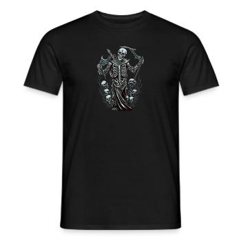 Böse Untote - Tod Okkult Goth Skelett - Männer T-Shirt - Schwarz - Vorne - AI Model Male 178 light (178cm)