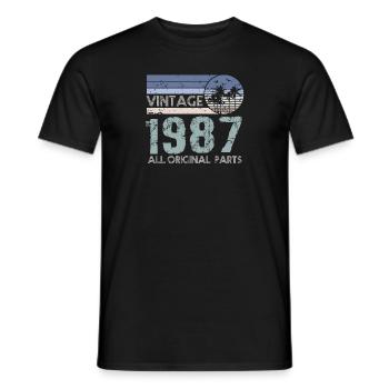 Edition Limitée Millésime 1987 - T-shirt homme - noir - Devant - AI Model Male 178 light (178cm)