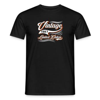 Edition Limitée Millésime 1987 - T-shirt homme - noir - Devant - AI Model Male 178 light (178cm)