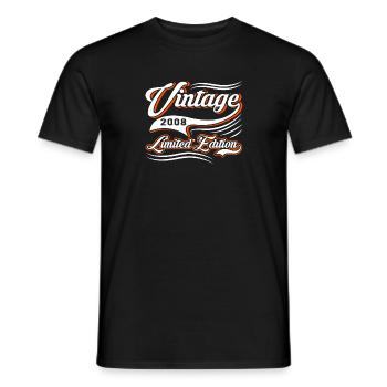 Edition Limitée Millésime 2008 - T-shirt homme - noir - Devant - AI Model Male 178 light (178cm)
