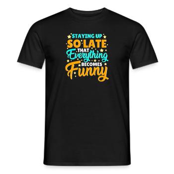 Funny Sleeping Inspiration - Men's T-Shirt - black - Front - AI Model Male 178 light (178cm)