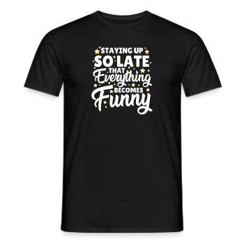 Funny Sleeping Inspiration - Men's T-Shirt - black - Front - AI Model Male 178 light (178cm)