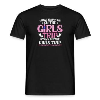 Girls Weekend Trip Whats Happens On The Girls Trip - Men's T-Shirt - black - Front - AI Model Male 178 light (178cm)