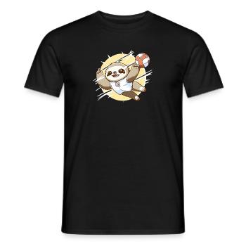 Shibi Volleyball Faultier Jungen Mädchen - - Männer T-Shirt - Schwarz - Vorne - AI Model Male 178 light (178cm)