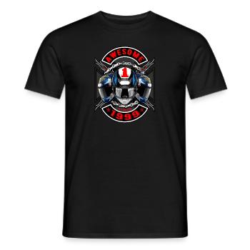 Génial depuis 1999, anniversaire du motard - T-shirt homme - noir - Devant - AI Model Male 178 light (178cm)