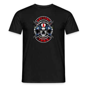 Génial depuis 1989, anniversaire du motard - T-shirt homme - noir - Devant - AI Model Male 178 light (178cm)