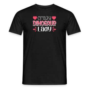 Dame dinosaure folle - T-shirt homme - noir - Devant - AI Model Male 178 light (178cm)