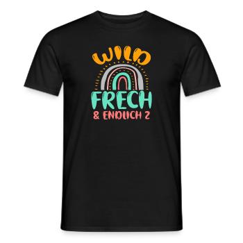 Wild Frech Und Endlich 2 - Männer T-Shirt - Schwarz - Vorne - AI Model Male 178 light (178cm)